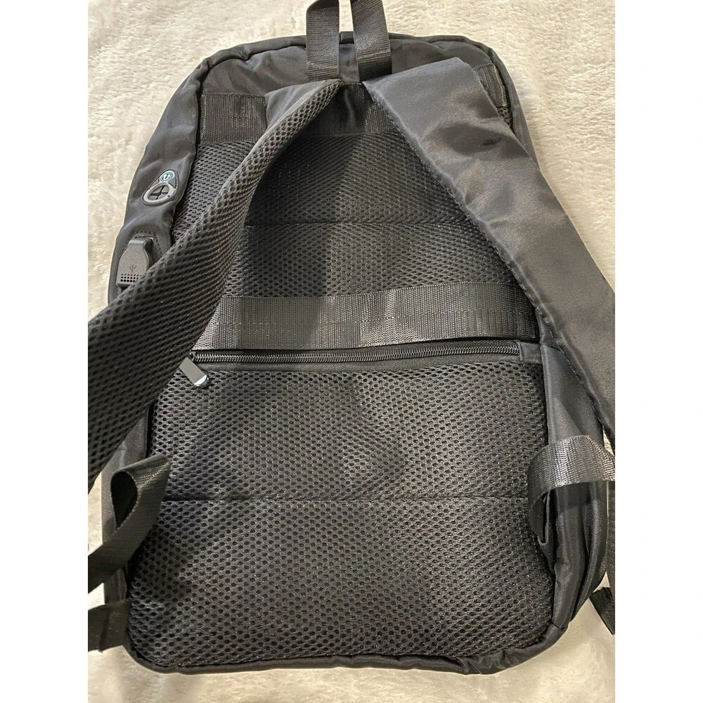 Students Black Laptop Backpack With USB Charging Port Travel School Commuter Bag